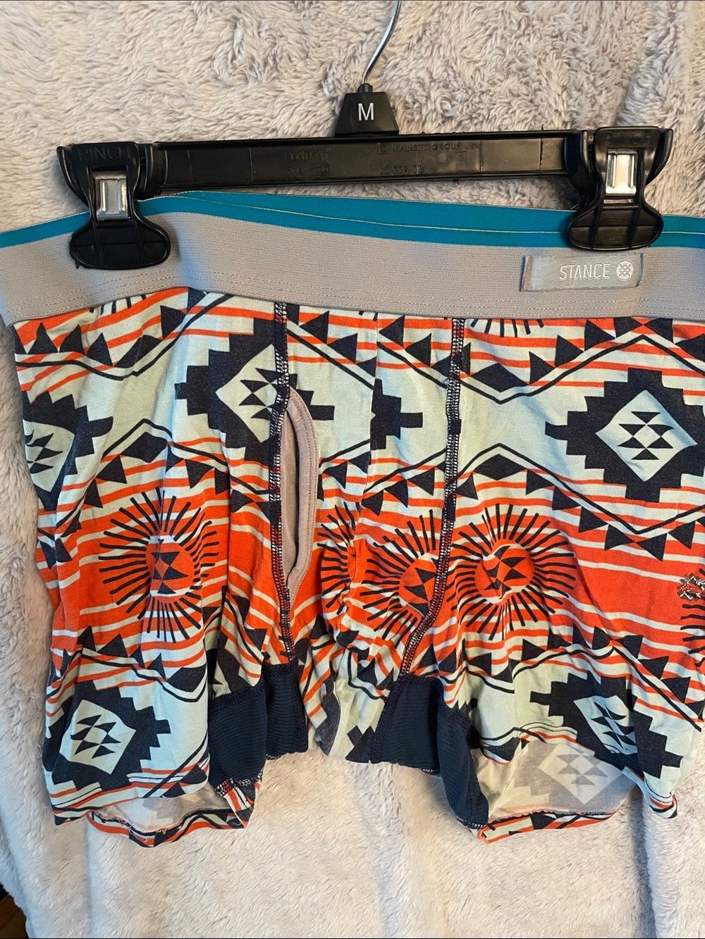 Stance Men's Geometric Boxer Briefs - Orange, Navy & Light Blue